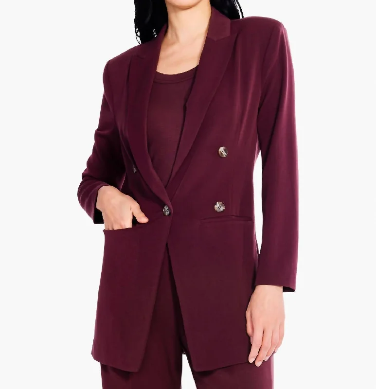 Avenue Blazer In Redwood Zipper Blazer for Women