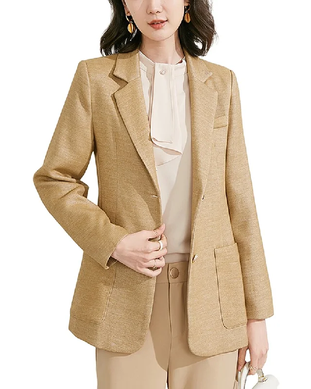 Onebuye Blazer Structured Tweed Blazer