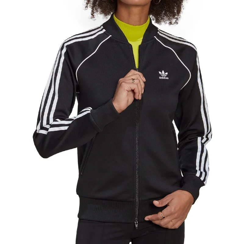 adidas Primeblue SST Womens Track Top - Black Women's gym jackets