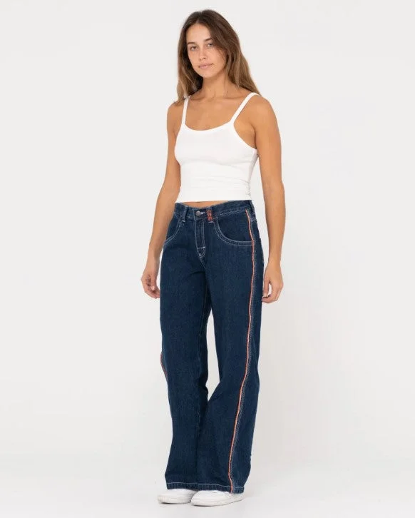 Rusty Flip Mommy Low Rise Wide Leg Denim Jeans - Sum24