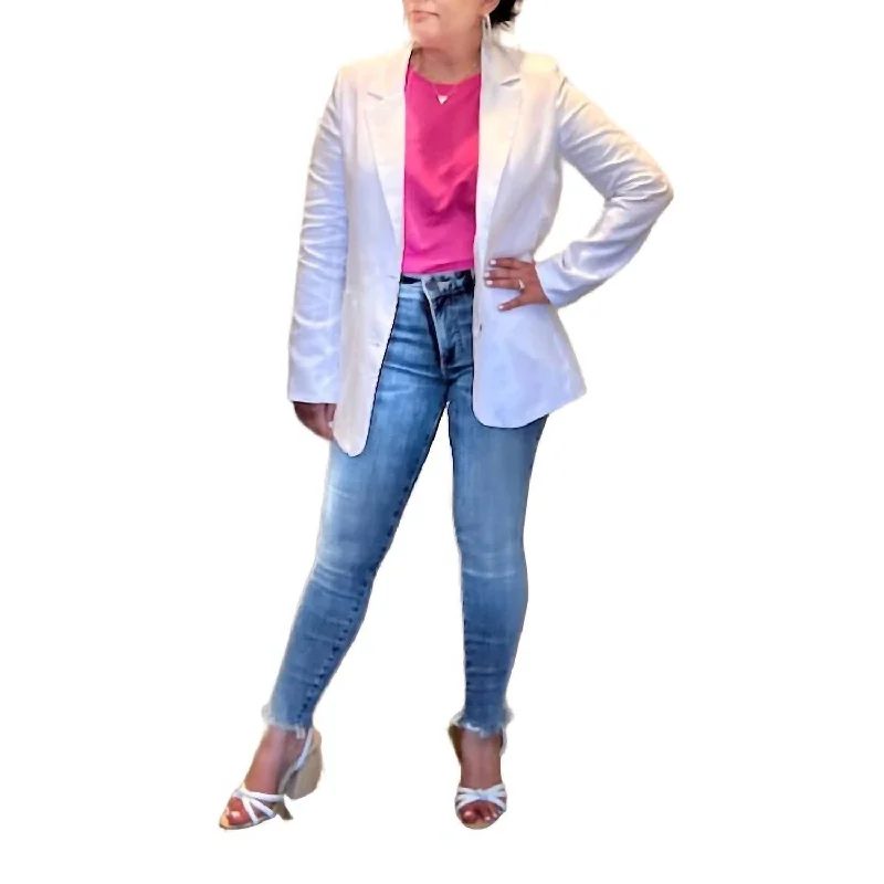 Gia Blazer In White Stylish Women’s Blazers