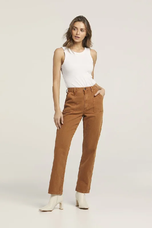 WRANGLER CLAUDIA HI STRAIGHT - TOBACCO