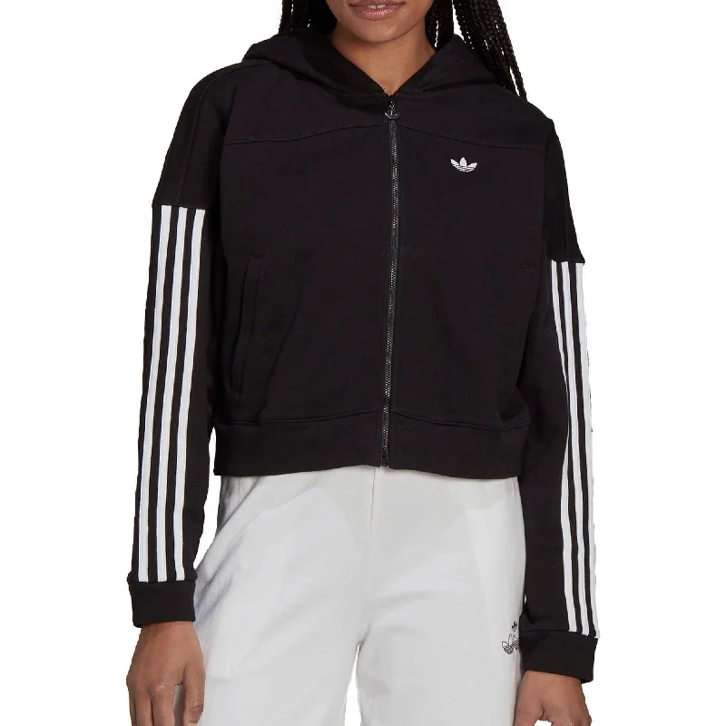 adidas Cropped Womens Track Top - Black Women's hiking jackets