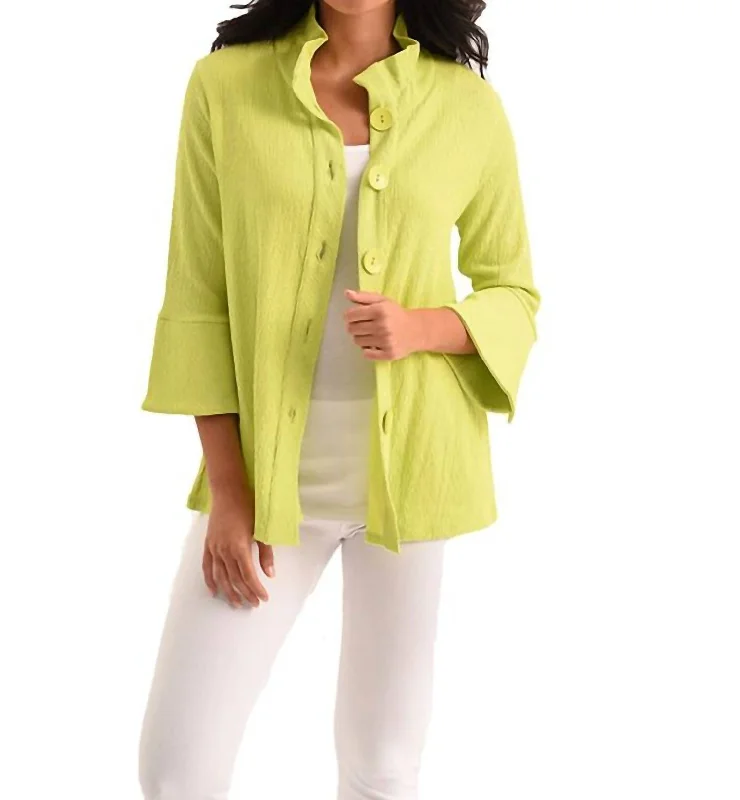 Kara 3/4 Jacket In Lime Trendy Women’s Blazers