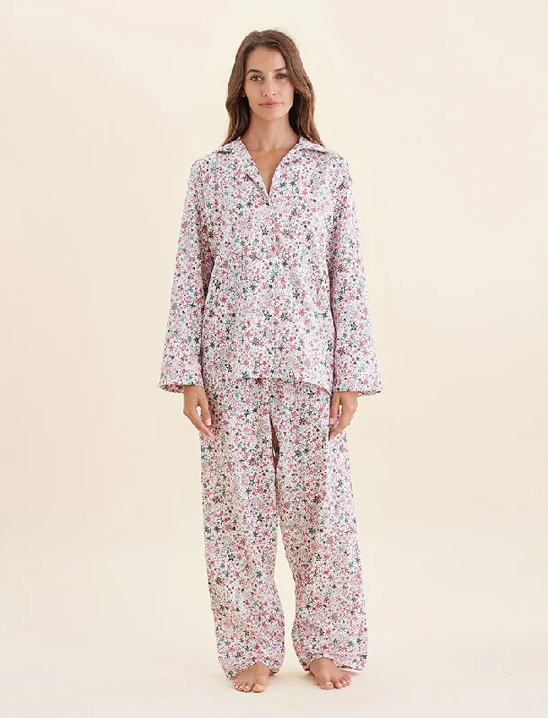 Christmas Stars Full Length PJ Set Spa pajama sets