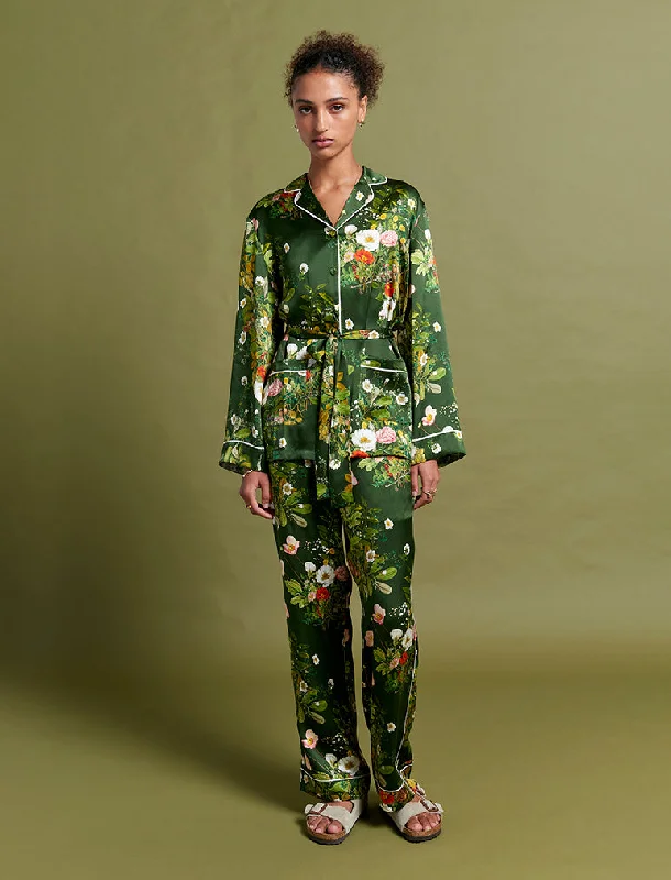 Karen Walker Love Letters Silk Wrap PJ Set Zara pajama sets