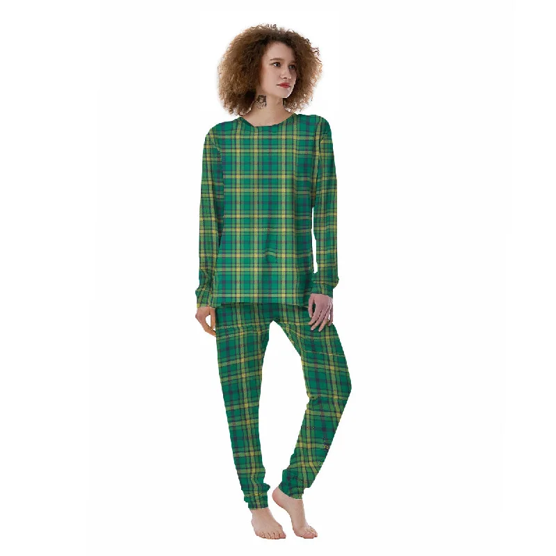 Saint Patrick's Day Irish Check Print Women's Pajamas High-end pajama sets