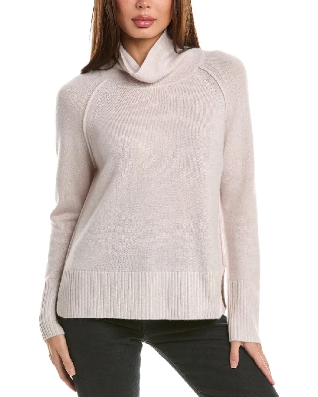 Forte Cashmere Plaited Funnel Cashmere Sweater Best sweaters for travel