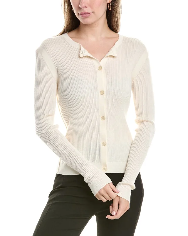 St. John Wool & Silk-Blend Cardigan Affordable sweaters