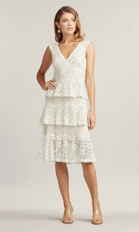 Tadashi Shoji - Citara Tulle Tiered Dress Chic Bridal Gown