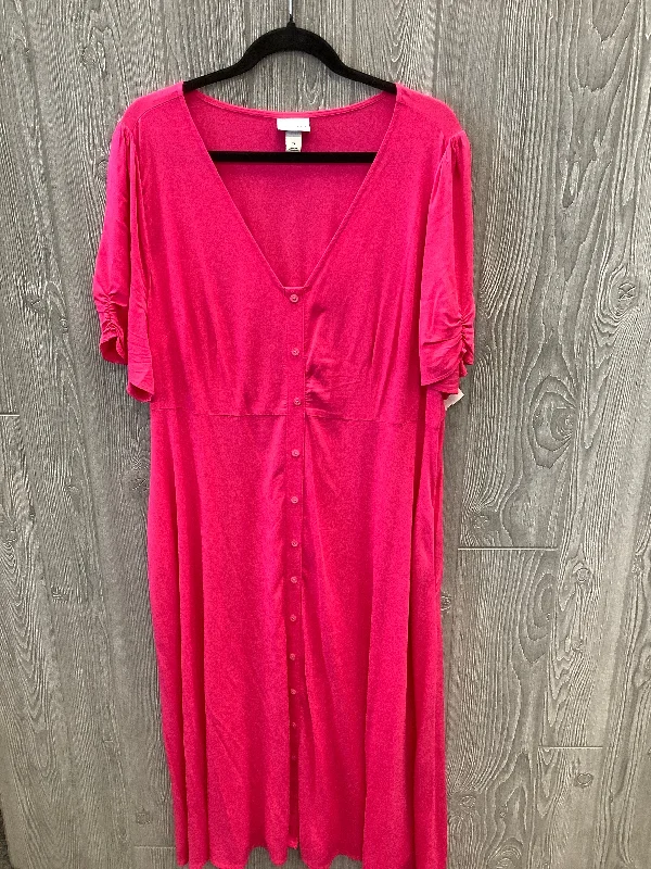 Dress Casual Maxi By Ava & Viv In Pink, Size: 1x Sleeveless maxi dresses