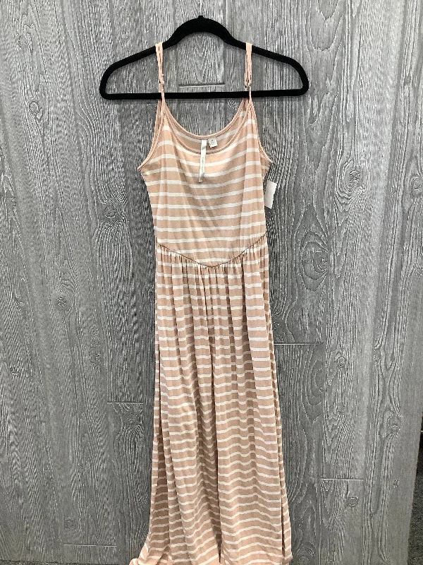 Dress Casual Maxi By Lc Lauren Conrad In Tan, Size: M Off-shoulder maxi dresses