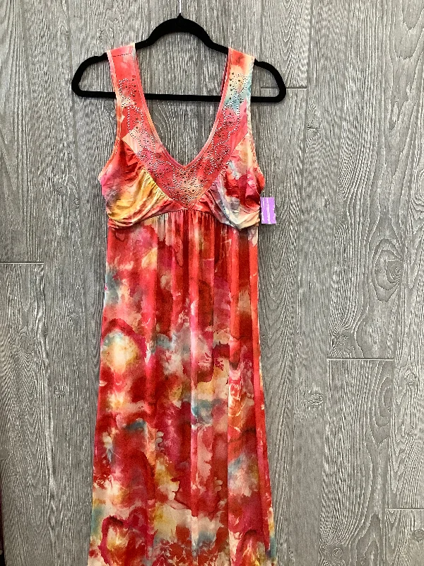 Dress Casual Maxi By One World In Orange, Size: L Winter maxi dresses