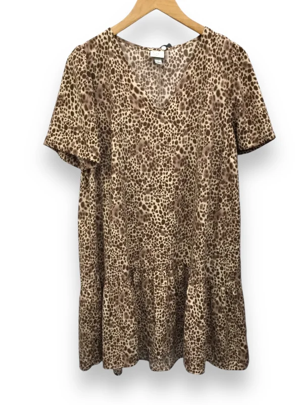 Dress Casual Midi By A New Day In Brown, Size: L Vintage midi dresses