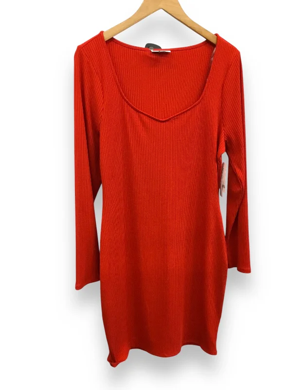 Dress Casual Midi By Bar Iii In Red, Size: Xxl Best value midi dresses