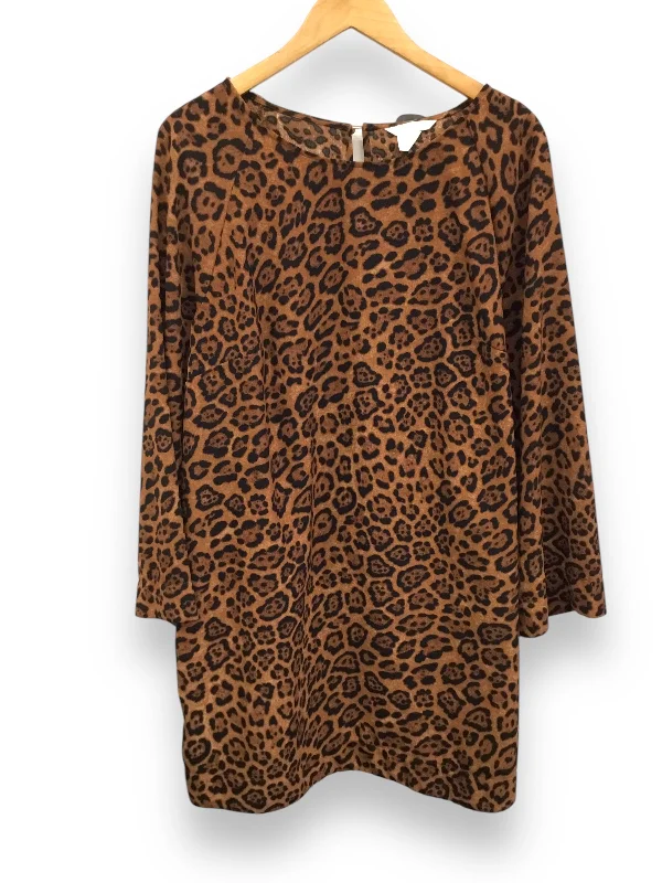 Dress Casual Midi By H&m In Animal Print, Size: Xl Clubbing midi dresses