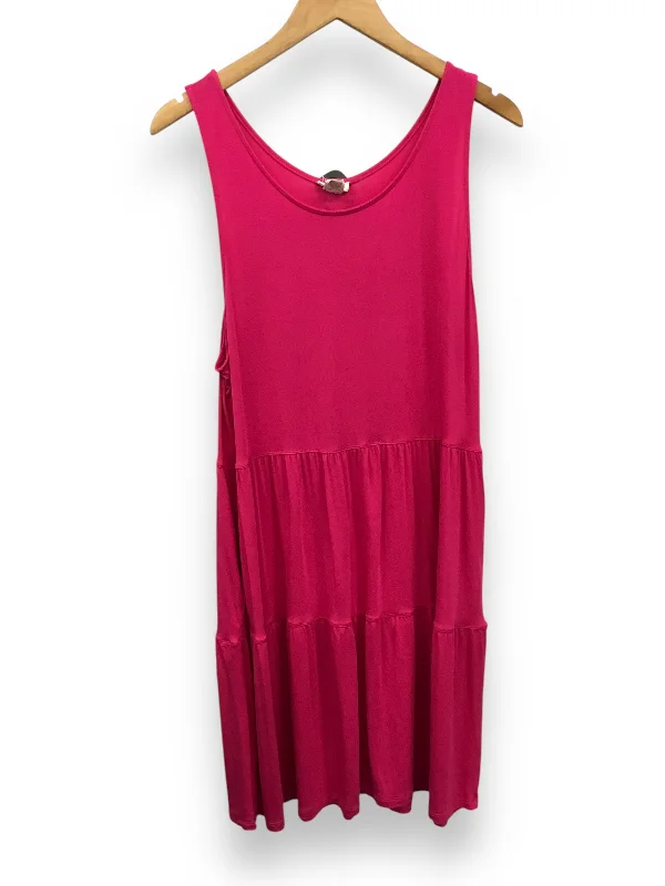 Dress Casual Midi By Yelete In Pink, Size: L Chiffon midi dresses