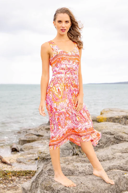 Alda Red Abstract Dress Holiday unclassified dresses