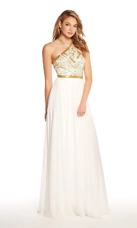 Alyce Paris - Adorned Halter Full Chiffon A-Line Gown 60043SC Popular unclassified dresses