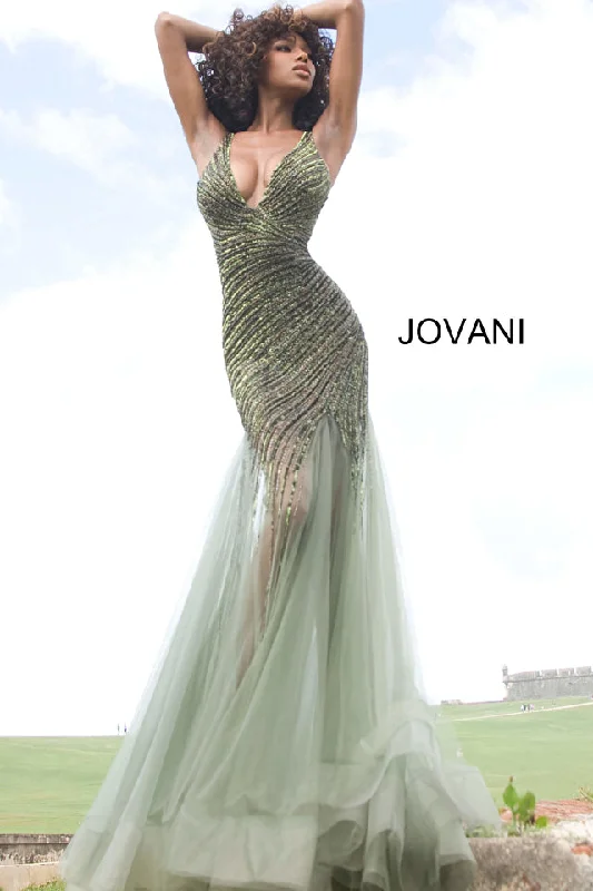 Beaded Mermaid Prom Gown By Jovani -4741 Trendy unclassified dresses