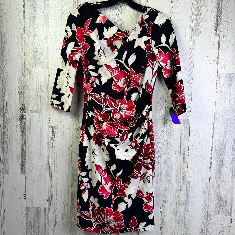 Black & Red Dress Work White House Black Market, Size Xs Color block unclassified dresses