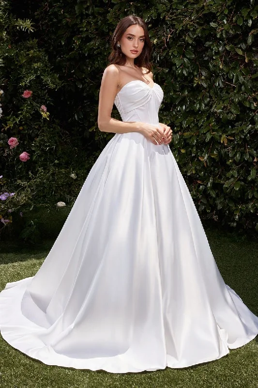 Cinderella Divine -CDS512W Strapless Satin Ball Gown Lace unclassified dresses