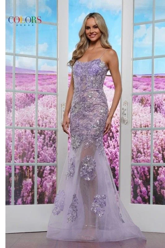 Colors Dress -3583 Fitted Embroidered Applique Sheath Dress Spring unclassified dresses