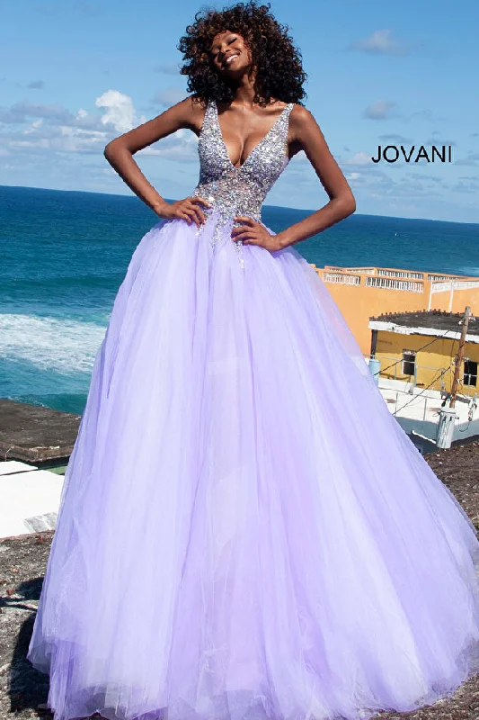 Crystal Embellished Bodice Prom Ballgown By Jovani -65379 Office unclassified dresses