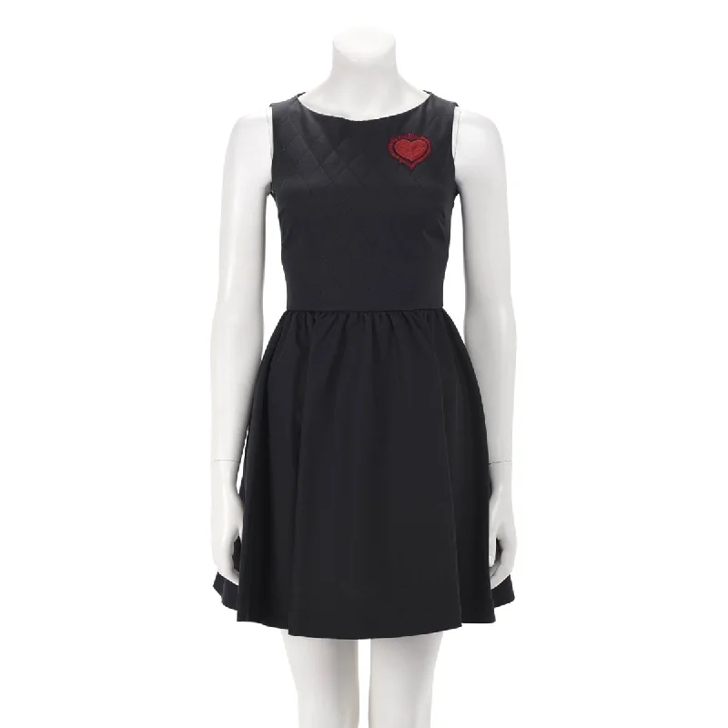 Dior Black Cotton Twill Heart Dress FR 34 Lounge unclassified dresses