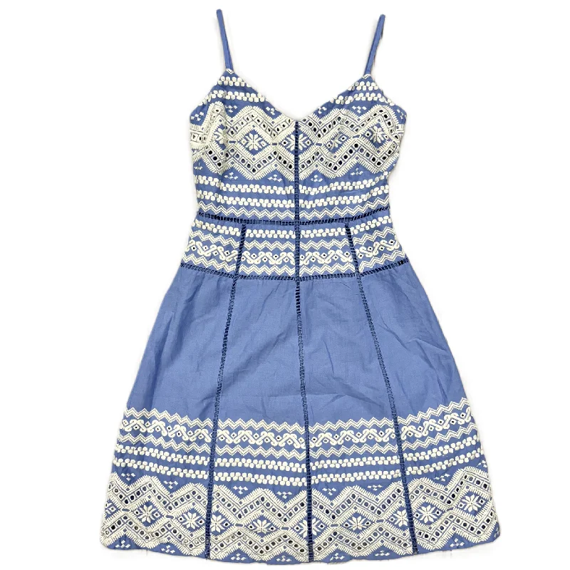 Dress Designer By Tory Burch In Blue & White, Size: Xs Bright color unclassified dresses