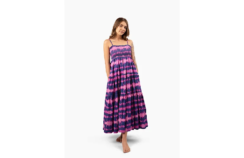 Adult Tie Dye  Dress in Fuchsia/Navy Engagement unclassified dresses