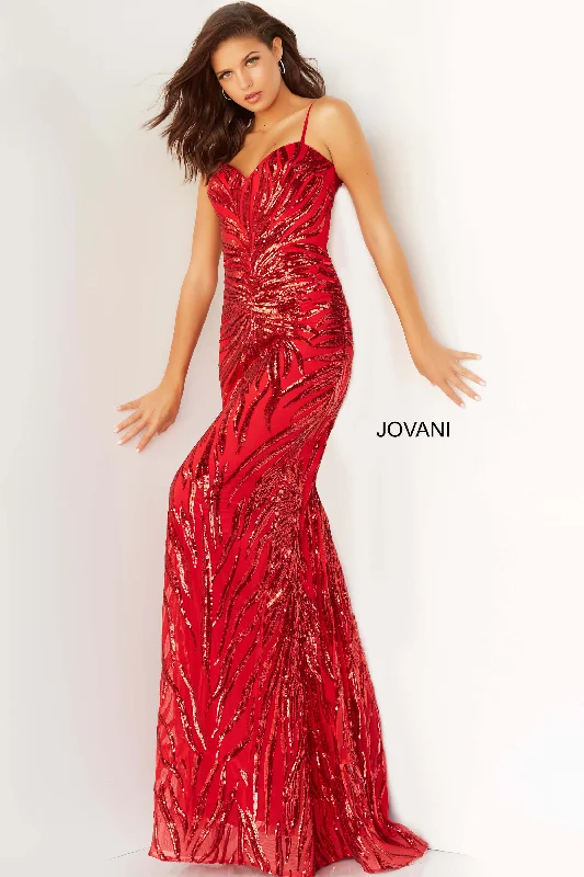 Embellished Tie Back Prom Dress By Jovani -08481 Plus size unclassified dresses