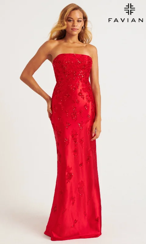 Strapless Satin Prom Dress: Faviana 11228 Affordable unclassified dresses