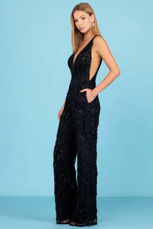 Gorgeous Beaded Jumpsuit By SCALA -60295 Holiday unclassified dresses