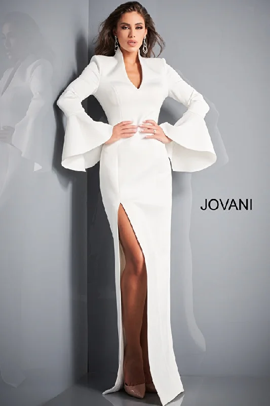 High Slit Bell Sleeve Gown By Jovani -04240 Unique unclassified dresses