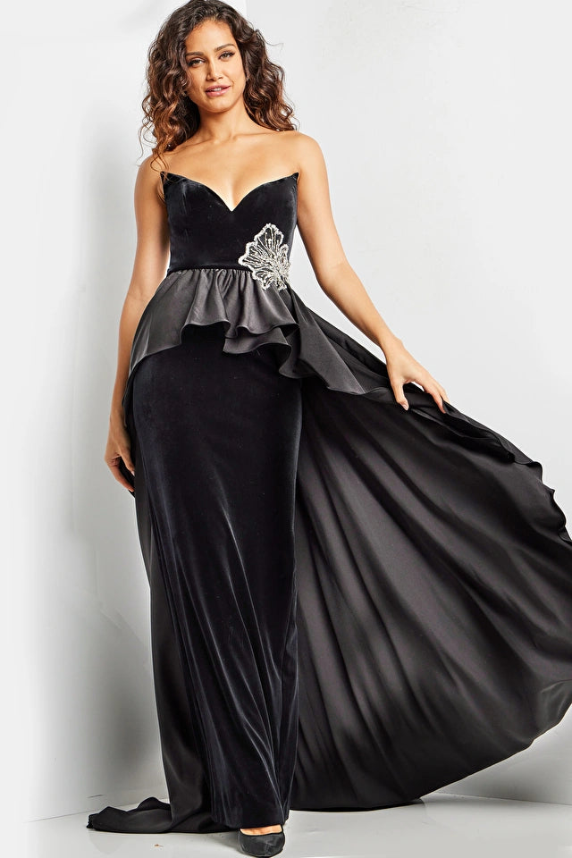 Jovani -24631 Velvet Strapless Column Dress Best-selling unclassified dresses