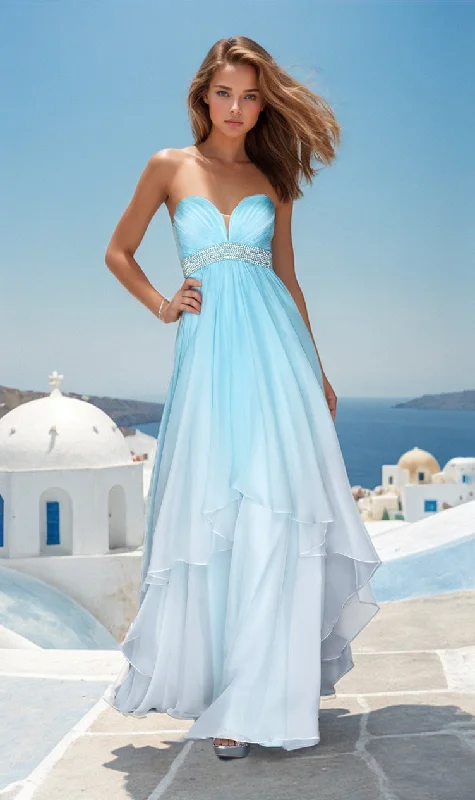 La Femme Pleated Ombre Chiffon Prom Dress 20005 Soft fabric unclassified dresses