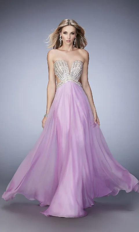 La Femme Open-Back Chiffon Prom Dress 22179 Winter unclassified dresses