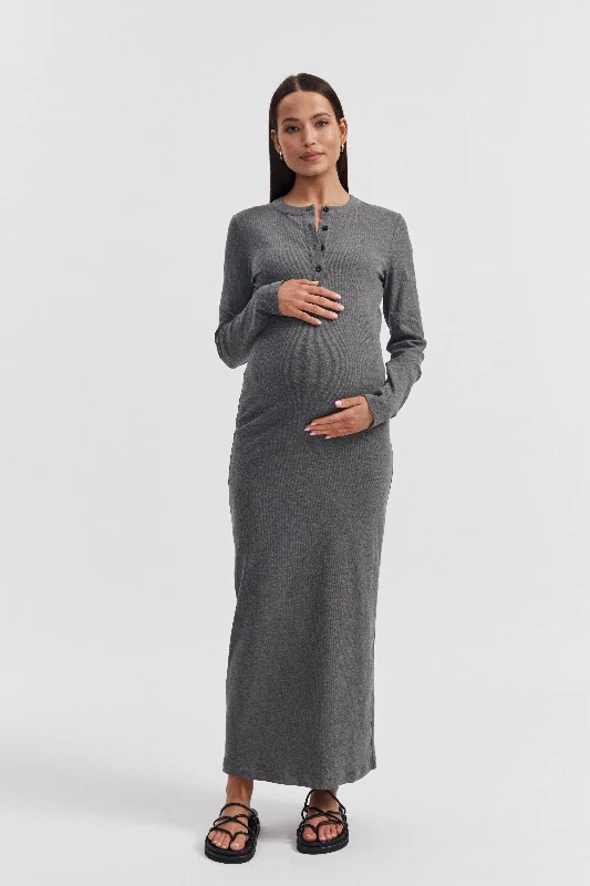 Ribbed Henley Dress Party unclassified dresses