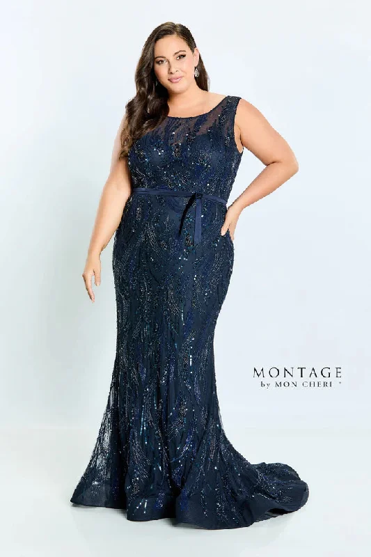 MONTAGE by Mon Cheri Style 221965 Evening Dress - Midnight Blue or Sage Green Stylish unclassified dresses