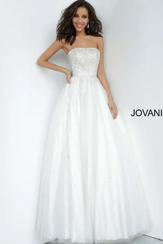 Strapless Embellished Prom Ballgown By Jovani -JVN65664 Printed unclassified dresses