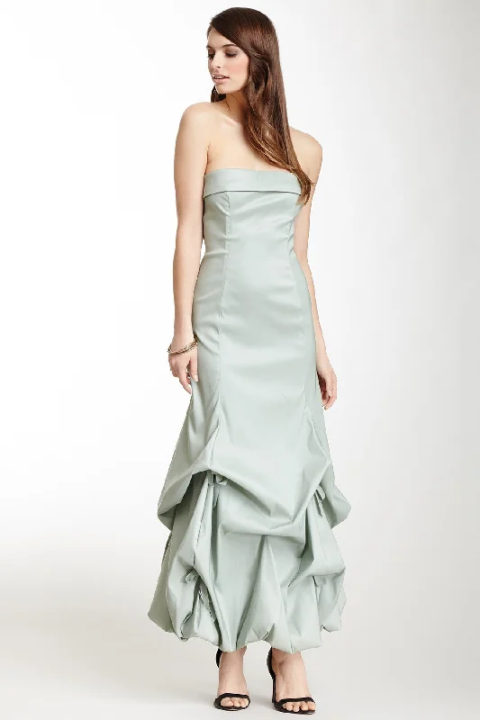 Tafetta Glamour Balloon Dress - Lt Aqua Tiered unclassified dresses