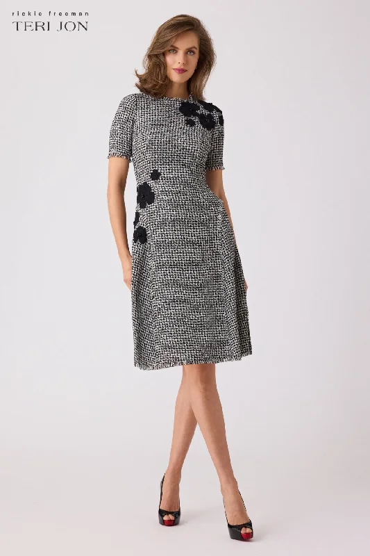 Tweed Appliqued Daytime Dress Trendy unclassified dresses