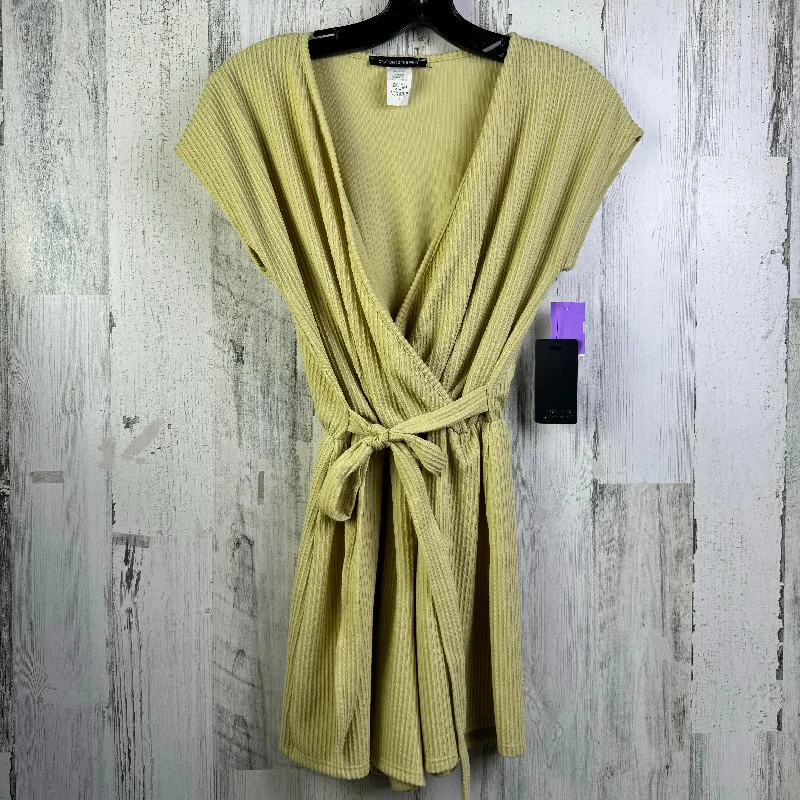 Yellow Romper Caution To The Wind, Size S Metallic unclassified dresses